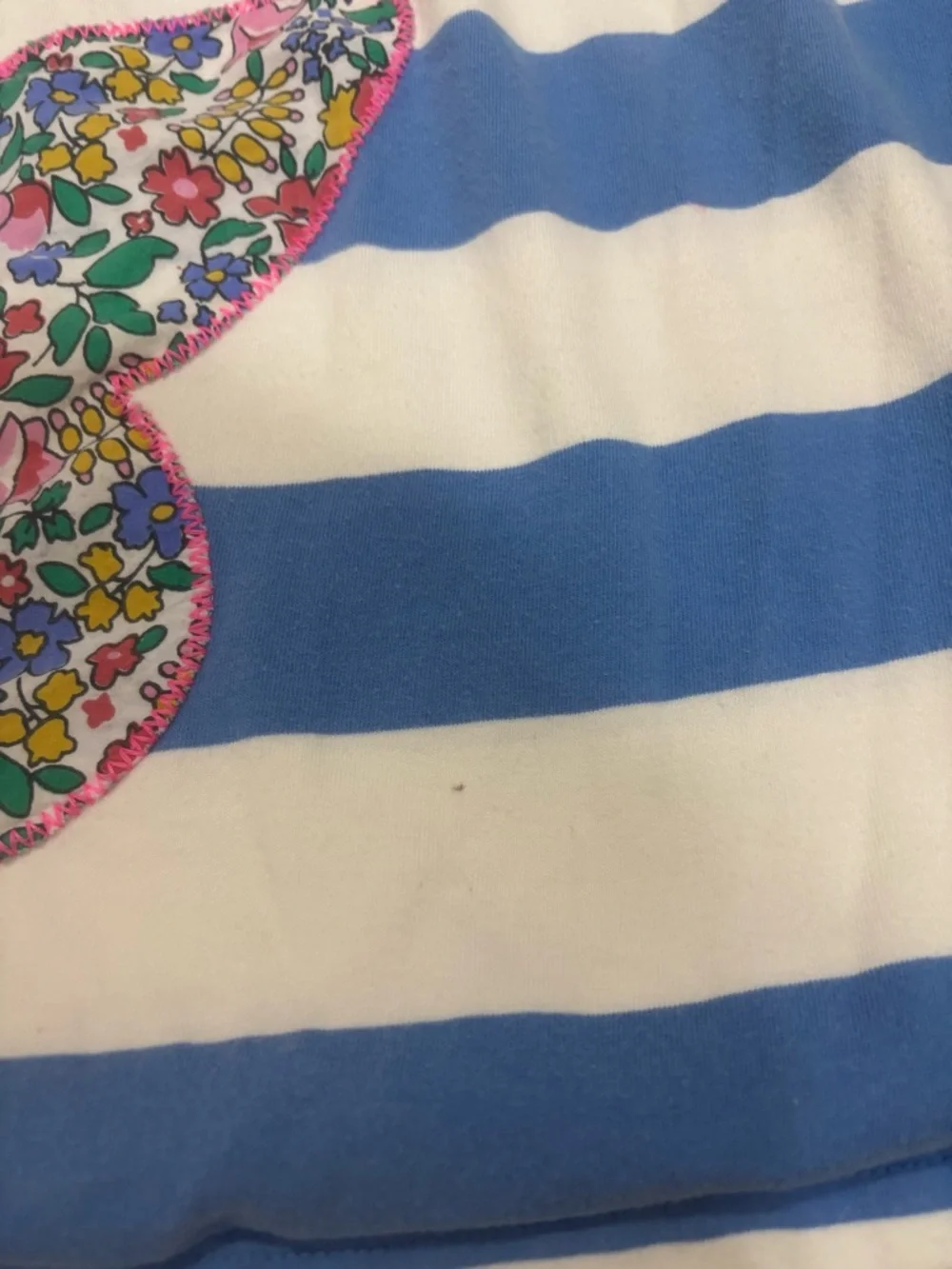 Mini Boden Blue White Stripe Butterfly Dress Size 6-7Y